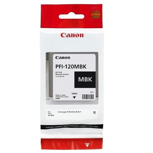Cartucho de Tinta Canon imagePROGRAF PFI-120MBK, TM-200, TM-205, TM-300, TM-305 color Mate Black