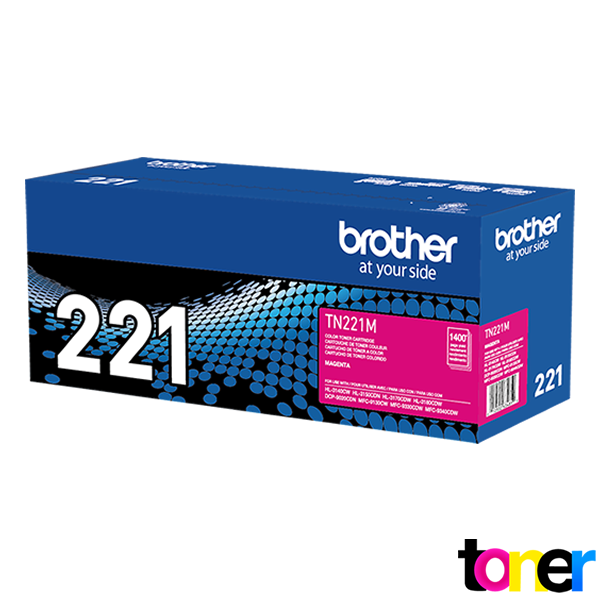 Toner Brother HL-3180CDW, 9130CW, 9330CDW, 9340CDW Magenta TN-221M Original 1 Toner Brother HL-3180CDW, 9130CW, 9330CDW, 9340CDW Magenta TN-221M Original