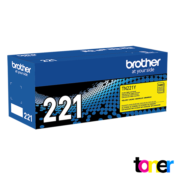 Toner Brother HL-3180CDW, 9130CW, 9330CDW, 9340CDW Yellow TN-221Y Original 1 Toner Brother HL-3180CDW, 9130CW, 9330CDW, 9340CDW Yellow TN-221Y Original