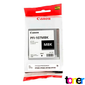 Cartucho de Tinta Canon iPF670, iPF680, iPF685, iPF770, iPF780, iPF785 PFI-107MBK Mate Black