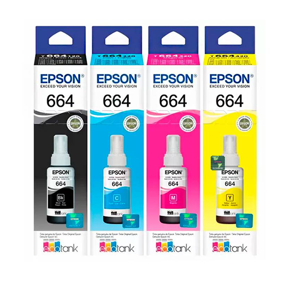 Tinta Epson (664) Epson EcoTank L110, L310, L355, L365, L375, 575 Pack Original 2 Tinta Epson (664) Epson EcoTank L110, L310, L355, L365, L375, 575 Pack Original - Imagen 2