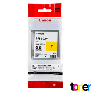 Tinta Canon PFI-102Y iPF500, iPF510, iPF600, iPF605, iPF610, iPF650, iPF655, iPF700 Yellow