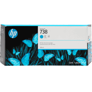 Cartucho de Tinta HP (738) Designjet T850, T950 676M6A Cyan 300ml