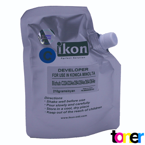 Developer IKON para Konica Minolta Bizhub C224 Bolsa 210g Cyan
